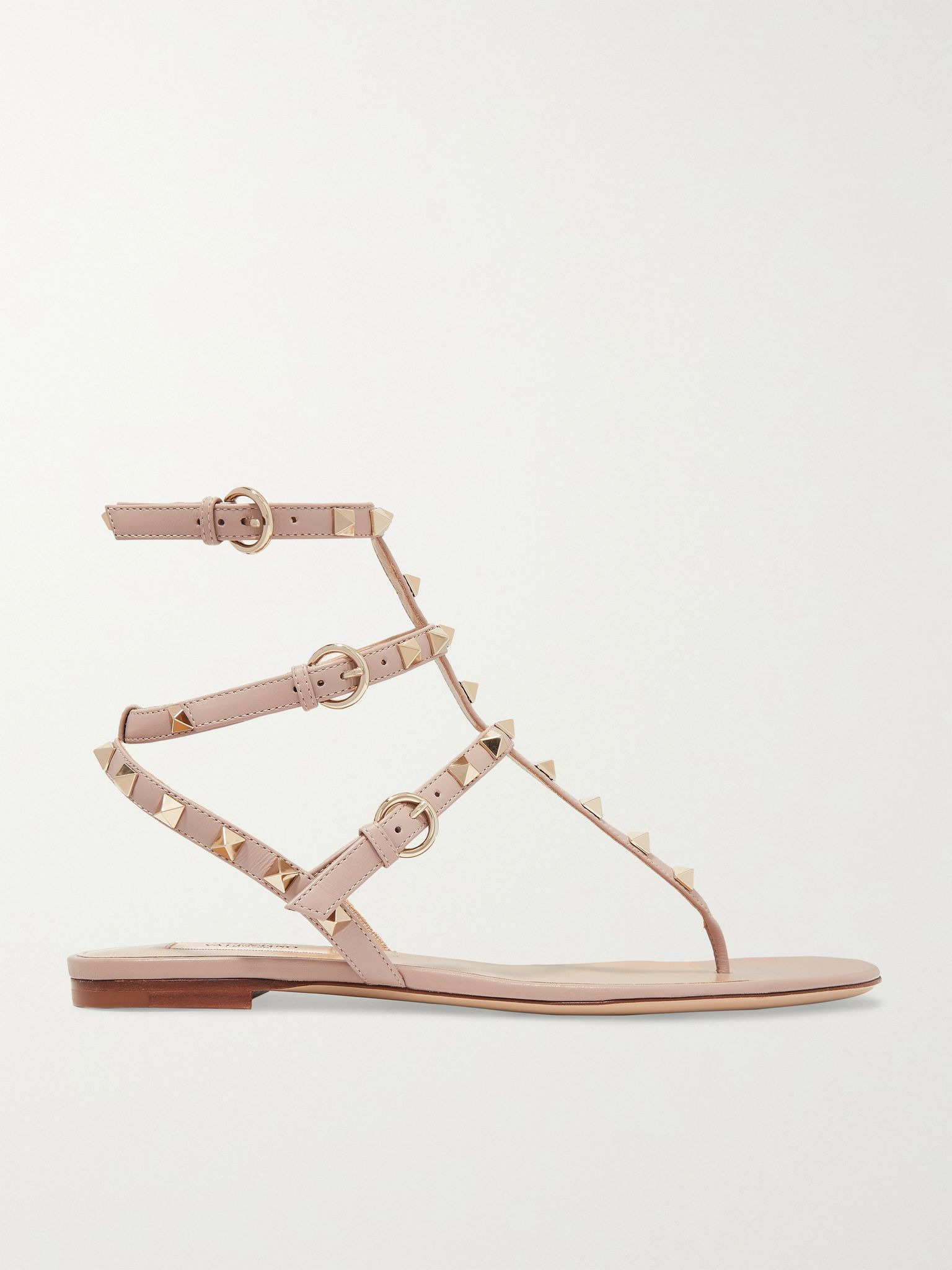 Valentino Garavani Rockstud leather sandals Blush - 1
