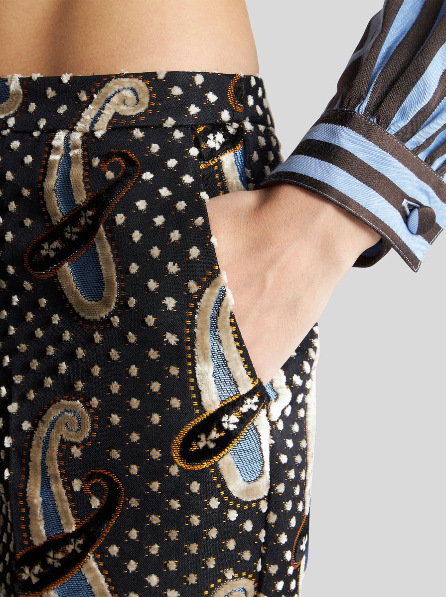 FLARED JACQUARD TROUSERS - 2