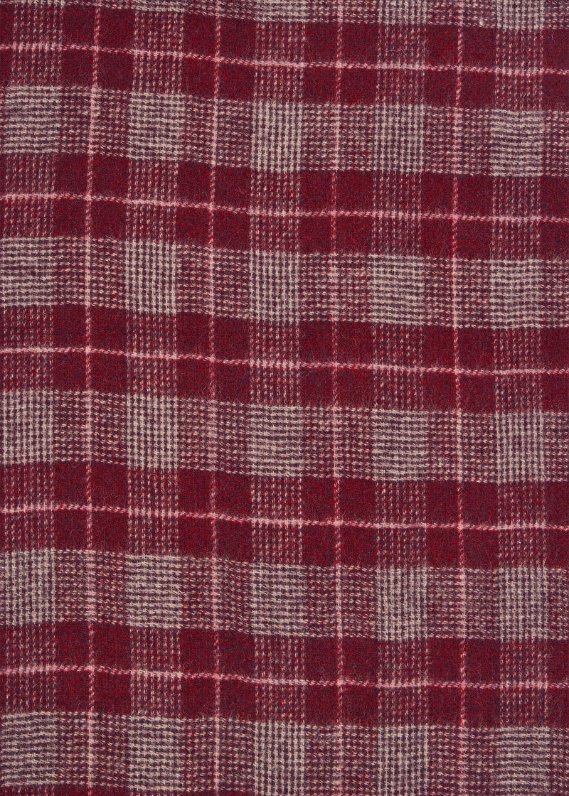 Women's Red Ombre Check Scarf 3