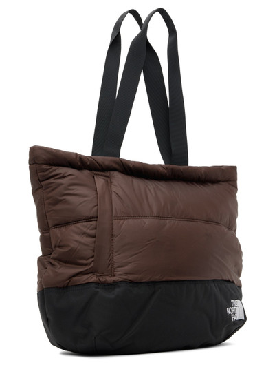 The North Face Brown & Black Nuptse Tote outlook