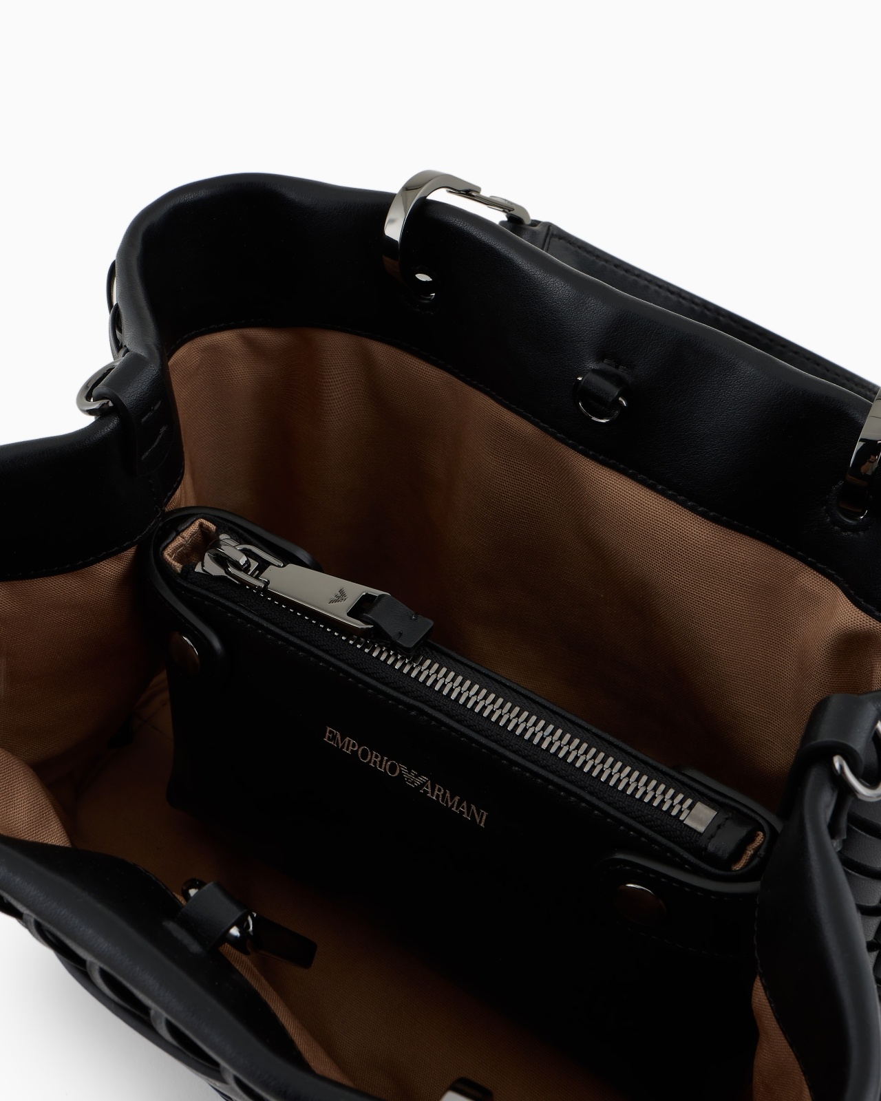 MYEA SMALL SHOPPER BAG IN INTERWOVEN LEATHER - 4
