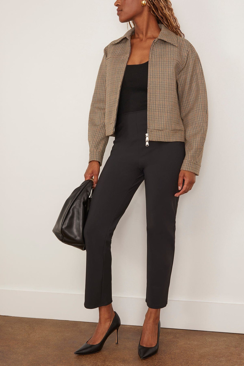 RÓHE Cigarette Leg Scuba Trousers in Black outlook