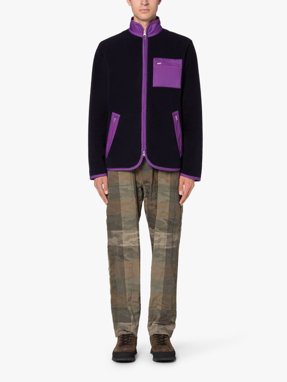PURPLE & NAVY ZIP-UP FLEECE JACKET - 2