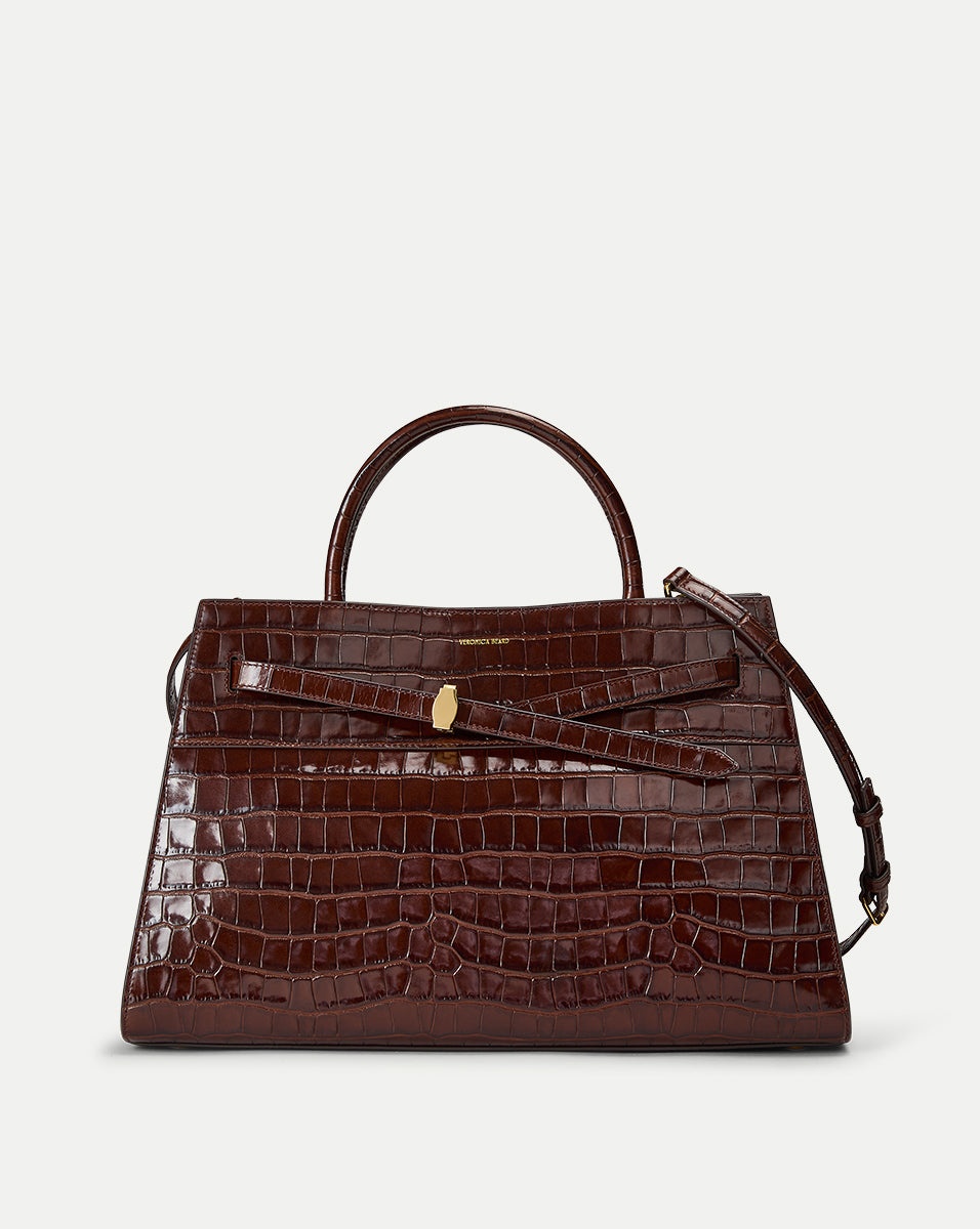 LARGE CROC-EMBOSSED VERONICA BEARD DASH BAG - 1