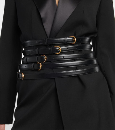 Alaïa Multi slim leather belt outlook