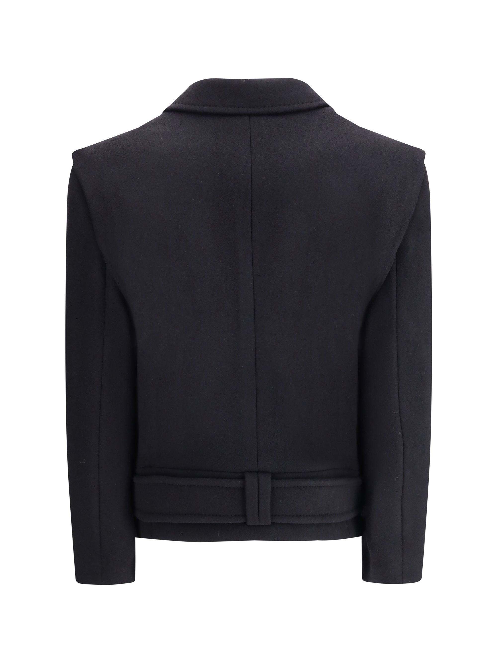 Balmain Women Wool Double-Breasted Coat - 2