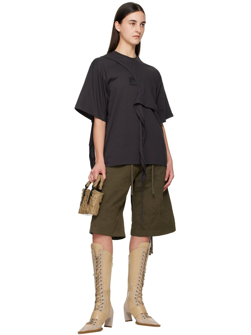 OTTOLINGER Khaki Baggy Cargo Shorts outlook