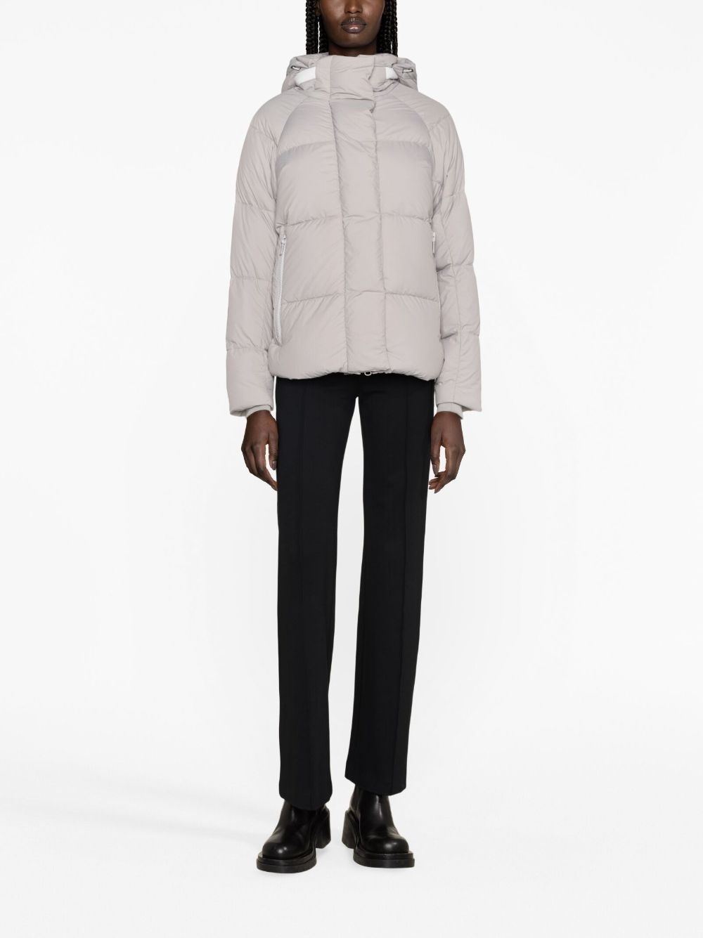 logo-patch padded jacket - 3