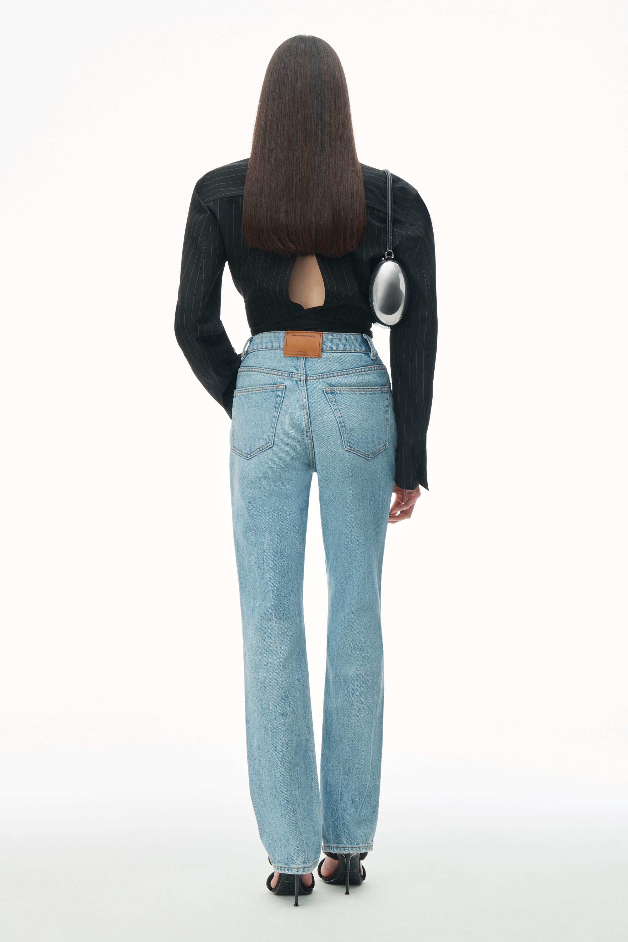 FLY HIGH-RISE STACKED JEAN IN DENIM - 4