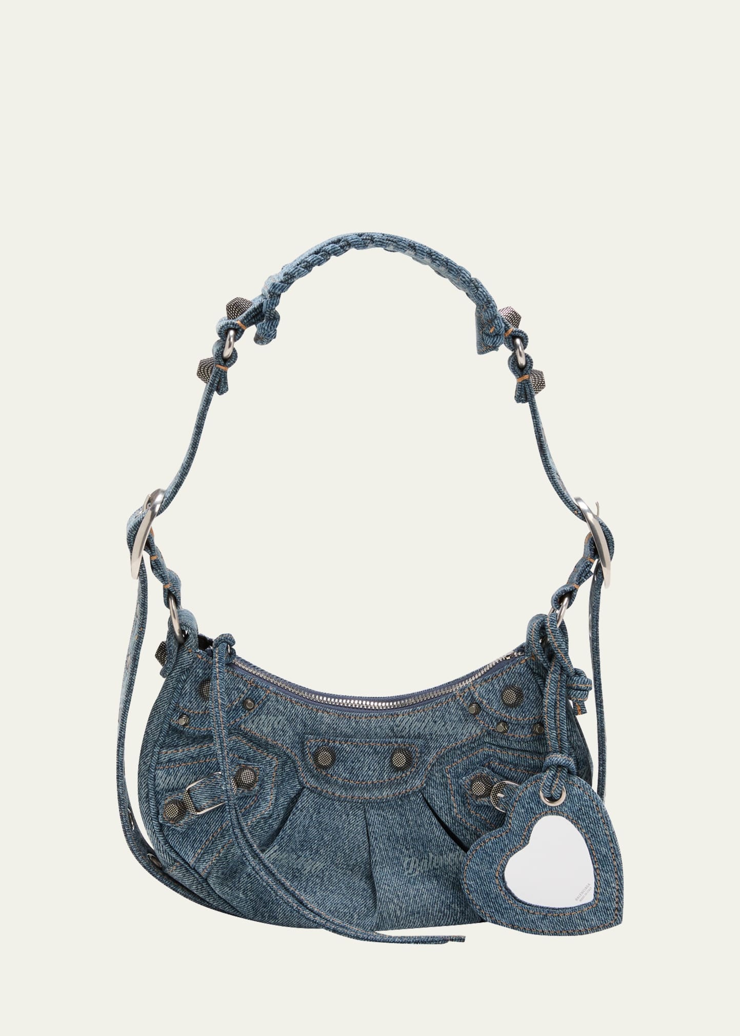 Le Cagole XS Denim Hobo Bag - 1