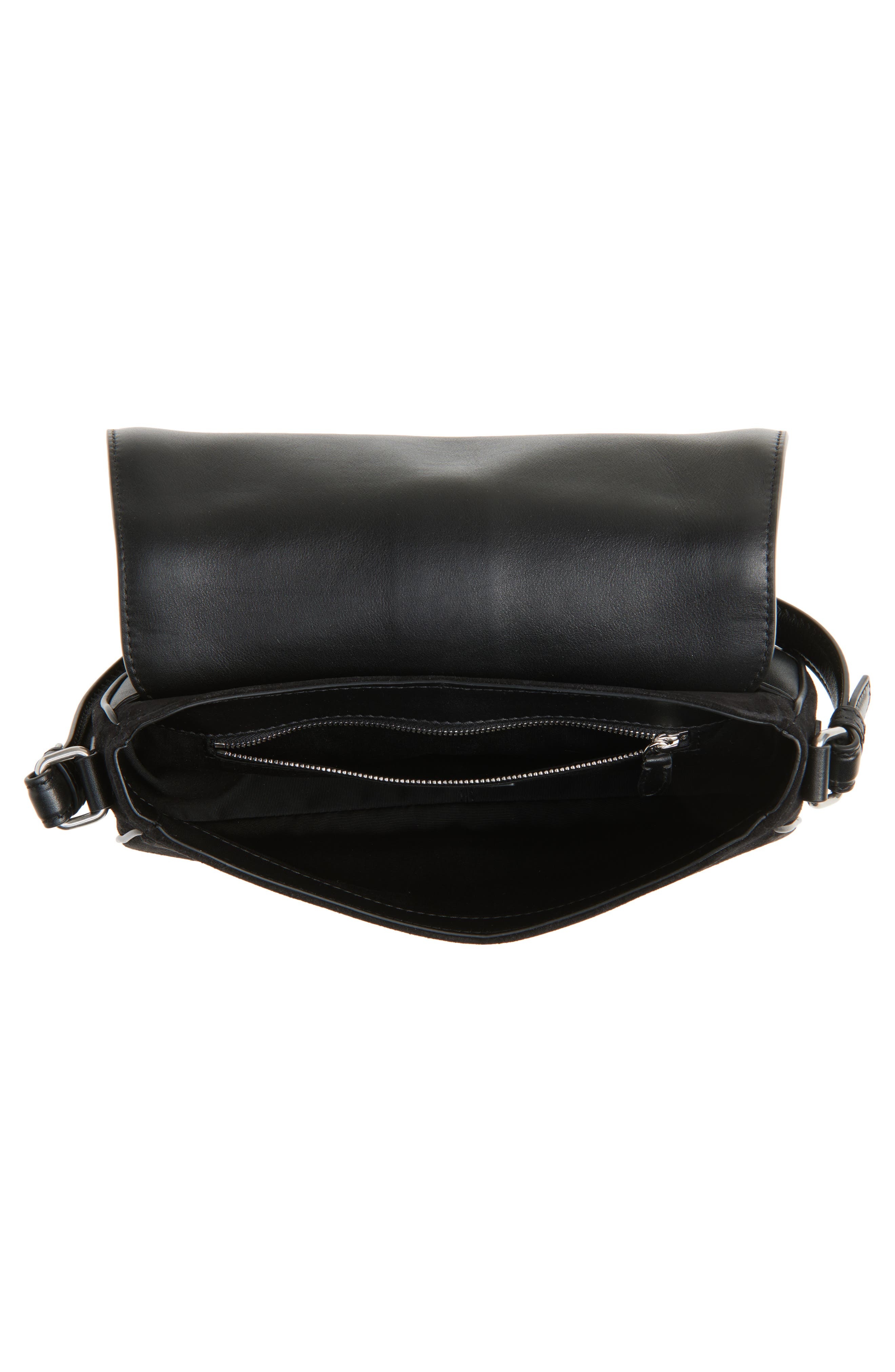 McQueen Mini T-Bar Shoulder Bag in Black/Silver at Nordstrom - 5