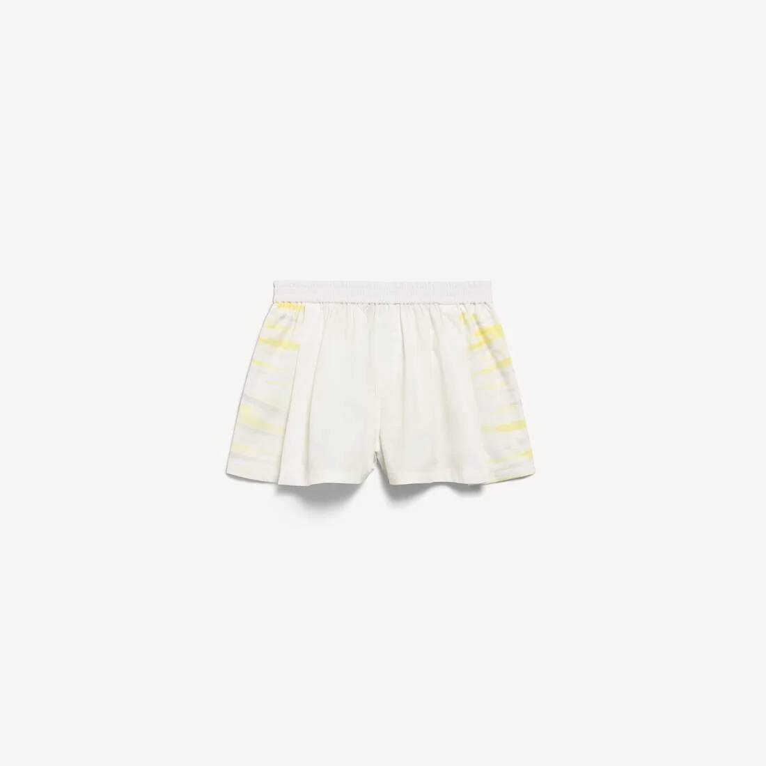 Women's Extreme Tie Dye A-line Boxer Shorts in White/yellow - 1