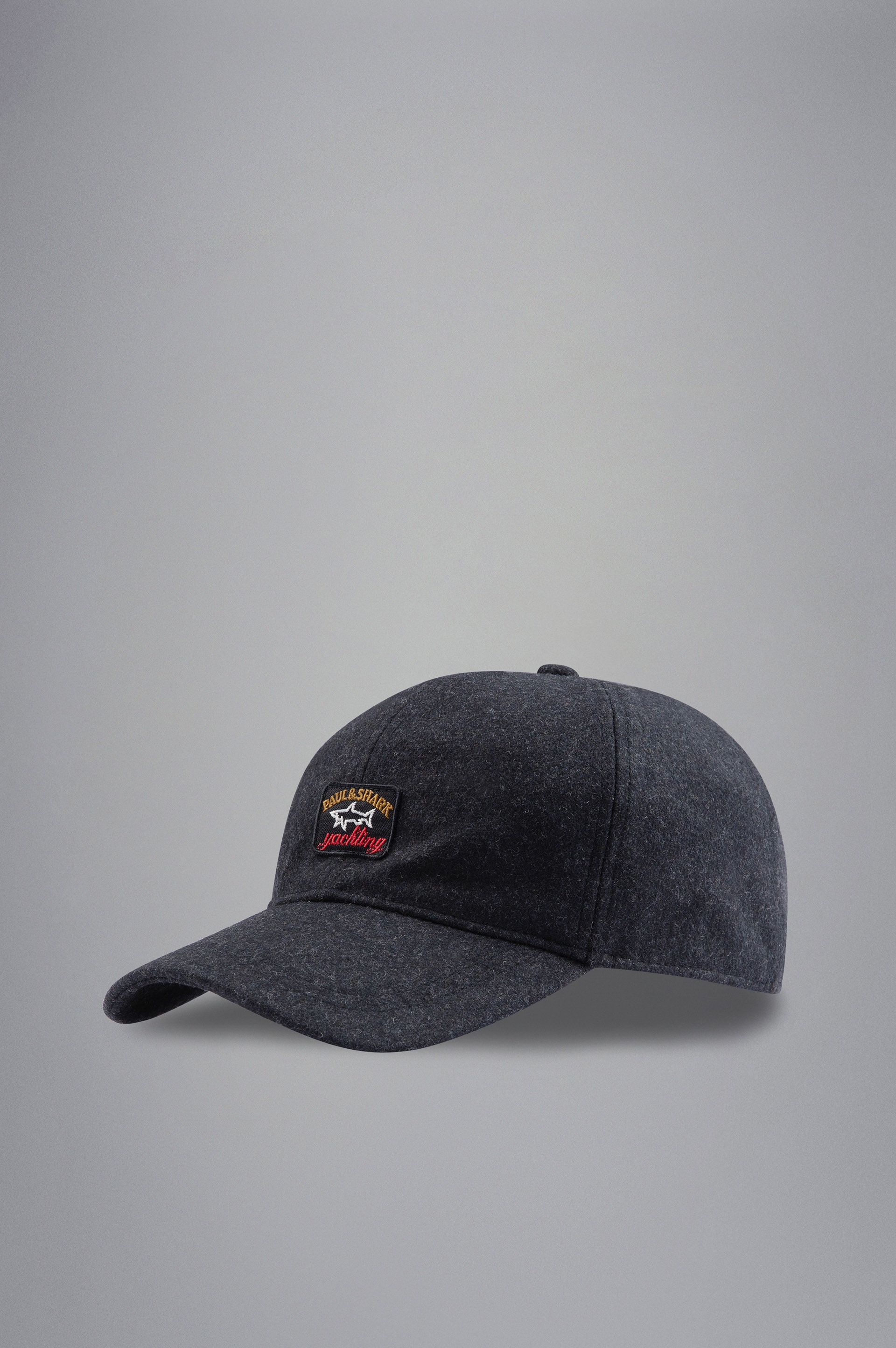 WOOL BASEBALL CAP WITH ICONIC BADGE - 1