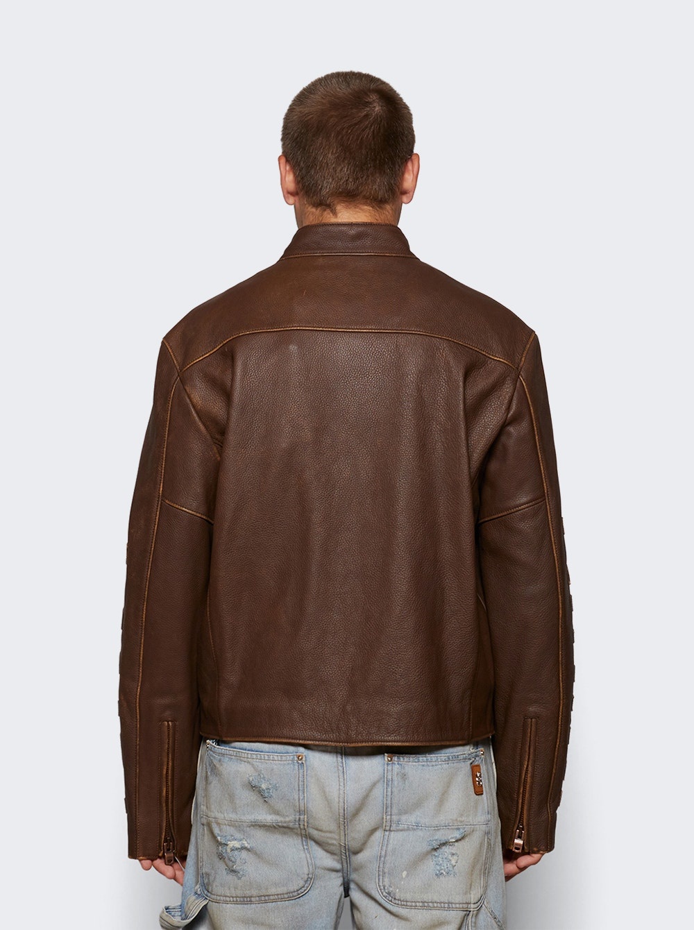 Patch Racer Jacket Walnut Brown - 4