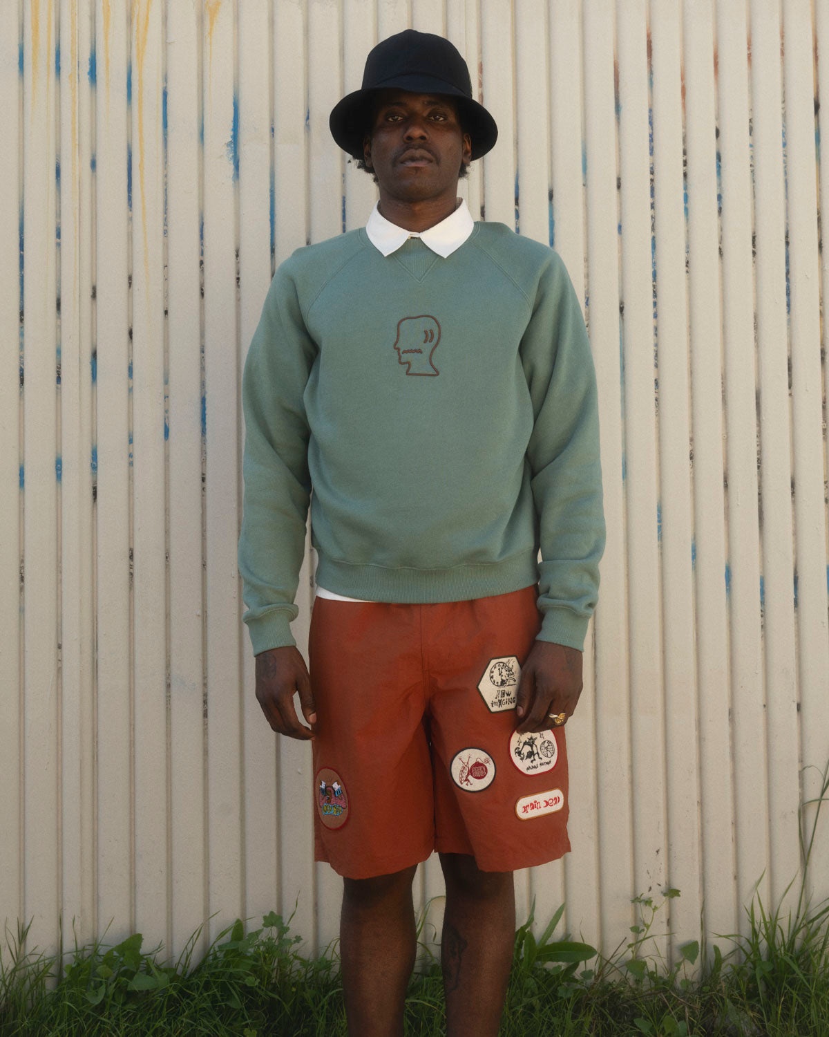 Logo Head Raglan Crewneck - Avocado - 4