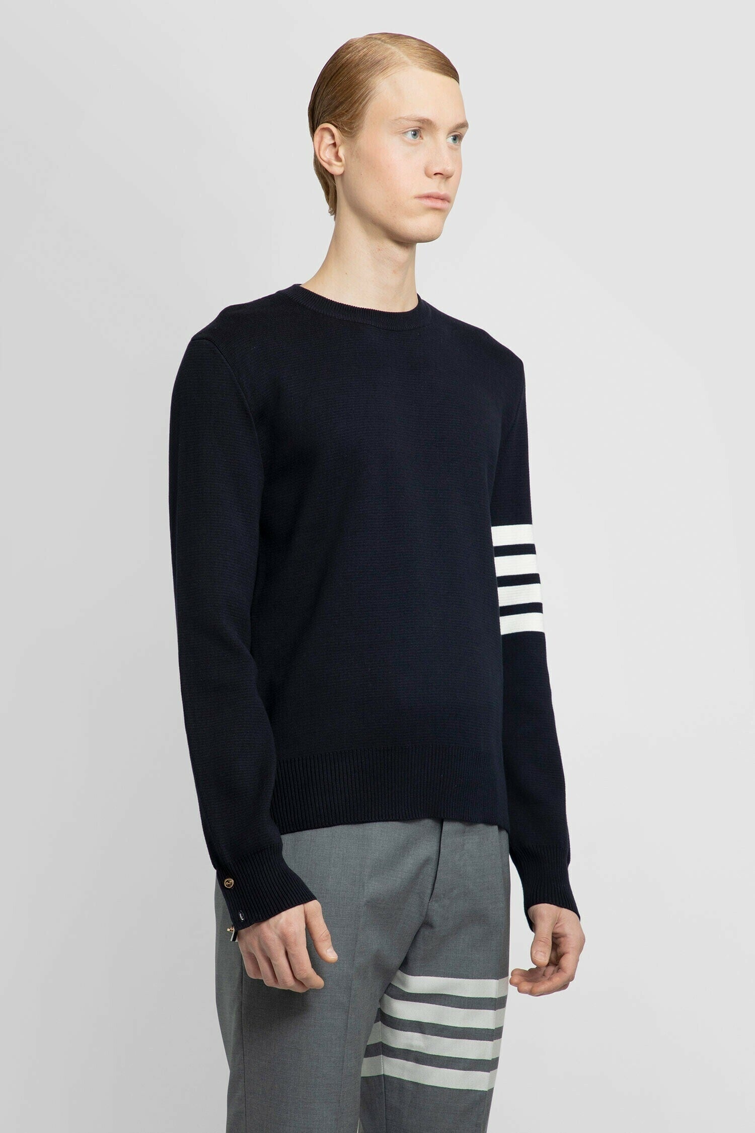 THOM BROWNE MAN BLUE KNITWEAR - 2