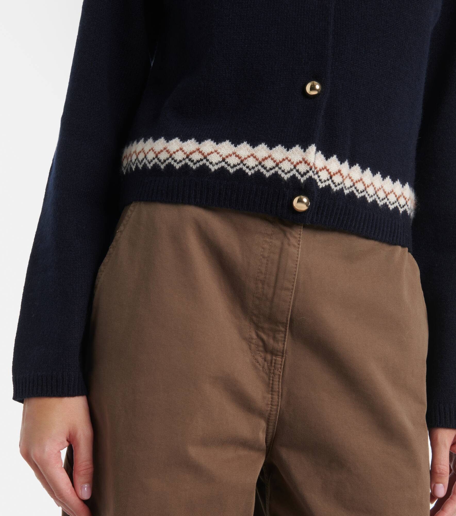 Fair Isle cashmere cardigan - 5