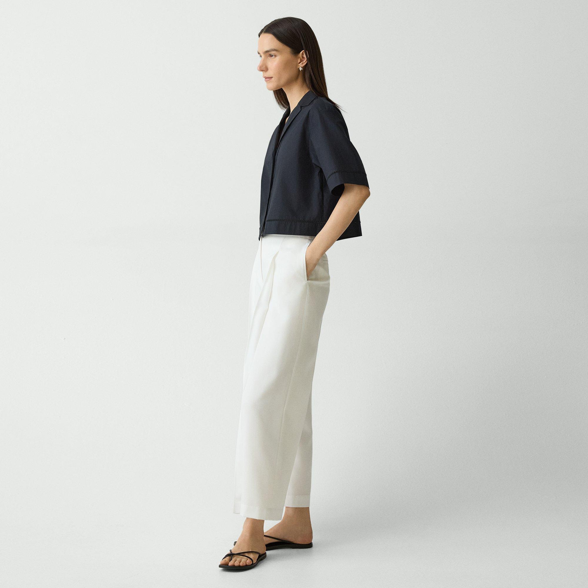 Deep Pleat Pant in City Twill - 3