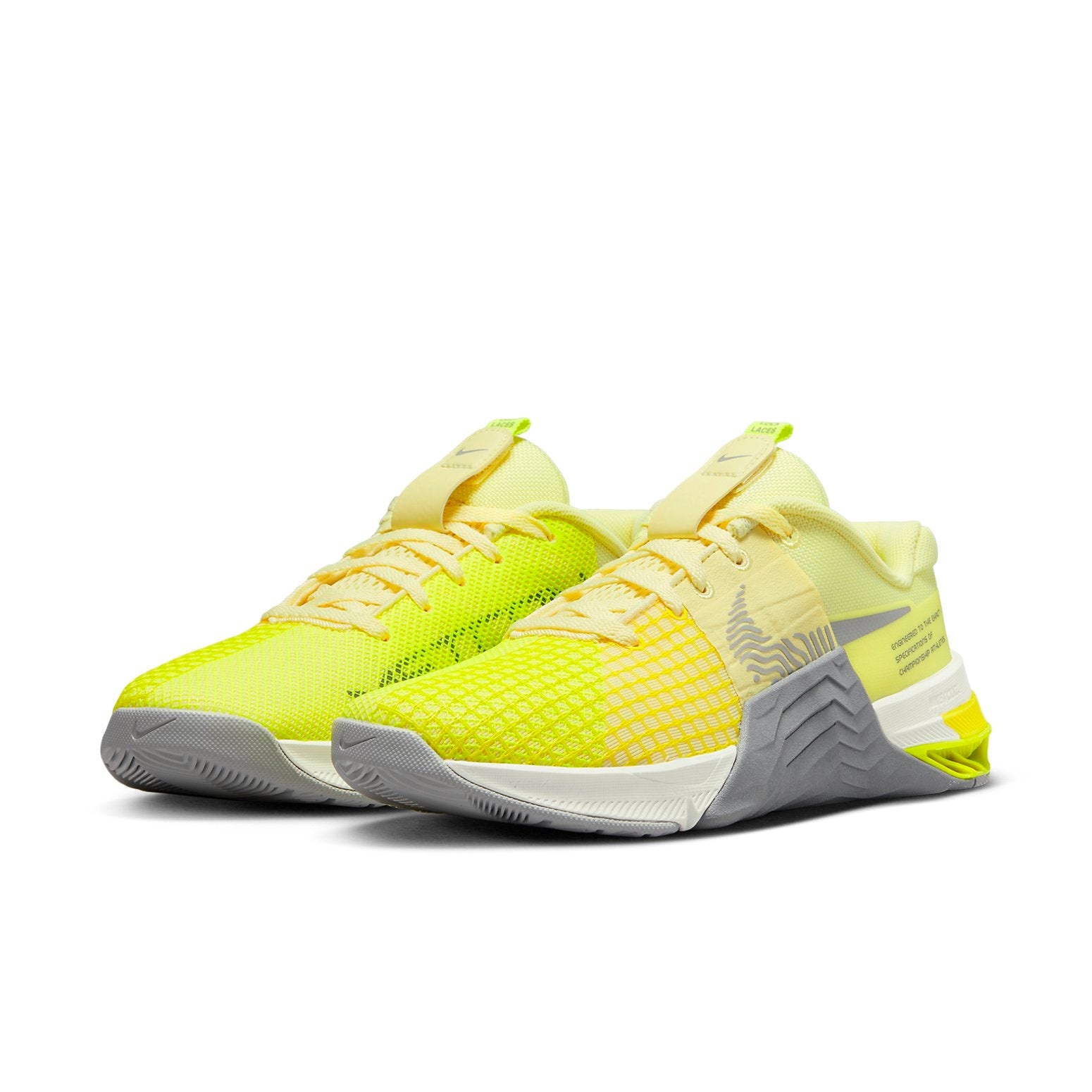 (WMNS) Nike Metcon 8 Training Shoes 'Citron Tint Light Smoke Grey' DO9327-801 - 3