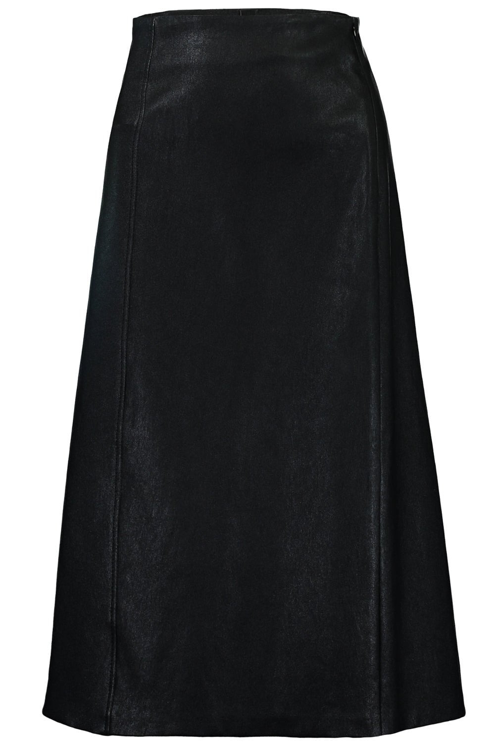 Glossy Midi Pencil Skirt - 1