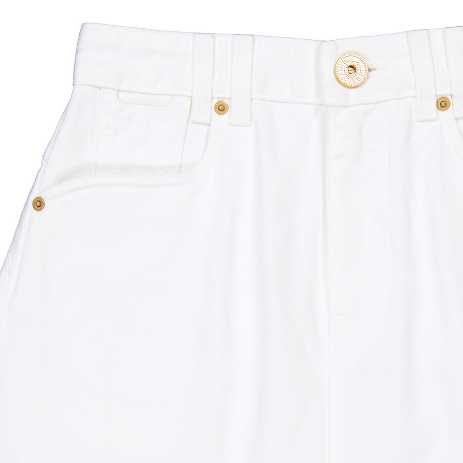 Balmain Trapeze Western Denim Mini Skirt - 2