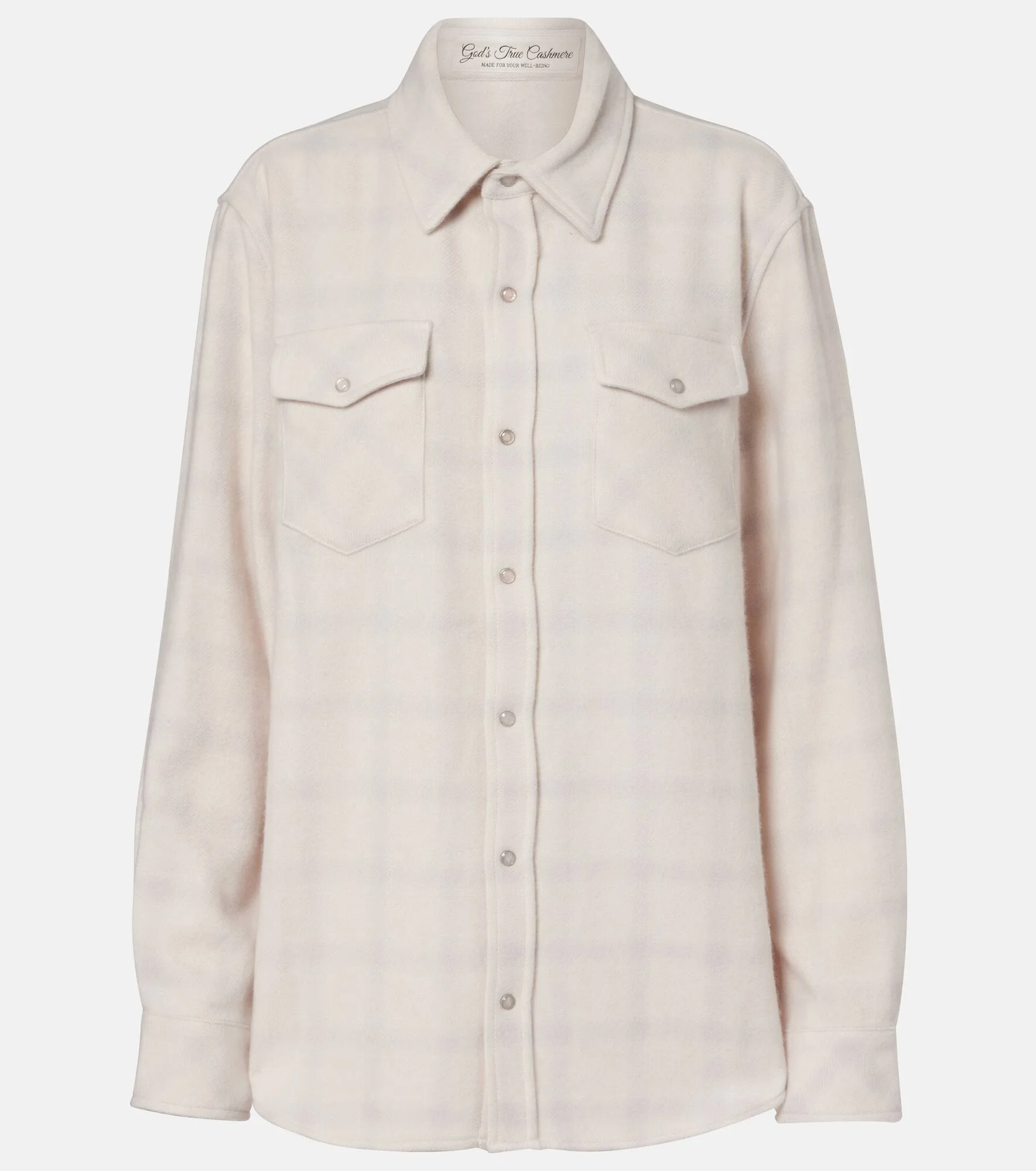 Clarity plaid cashmere shirt with quartz - 1