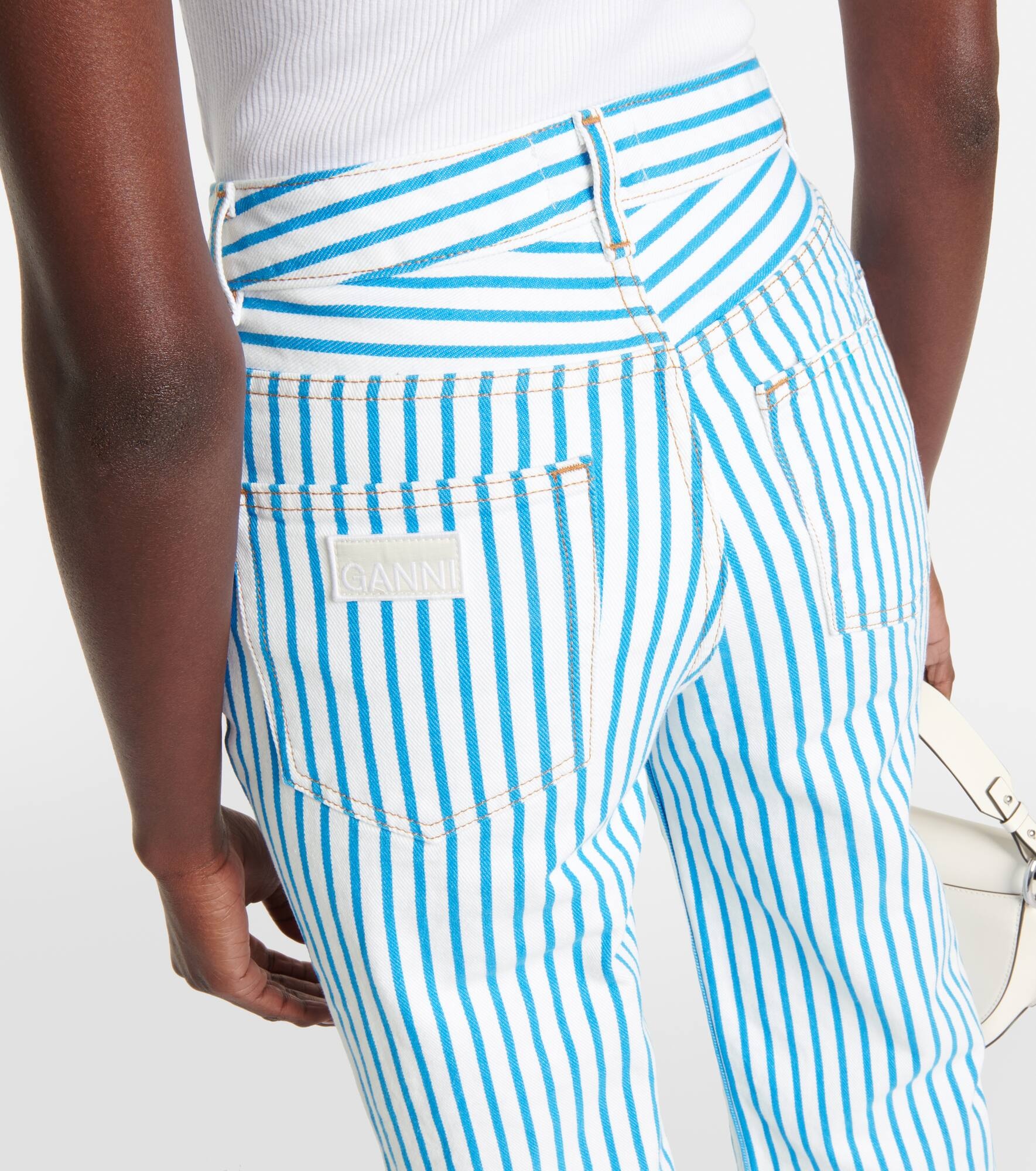 Magny striped high-rise straight jeans - 6