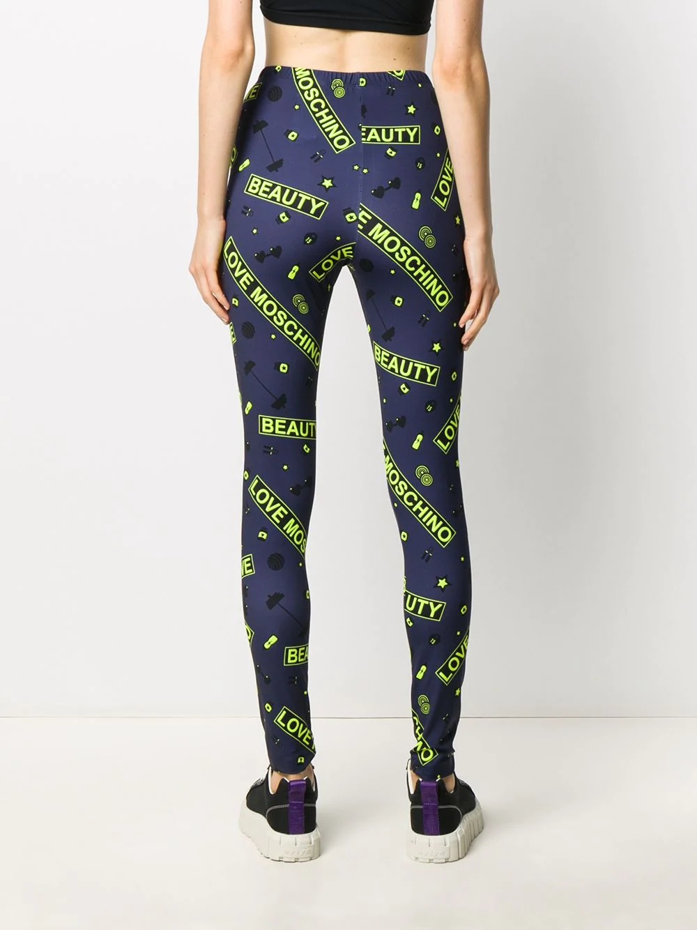 logo-print high-rise leggings - 4