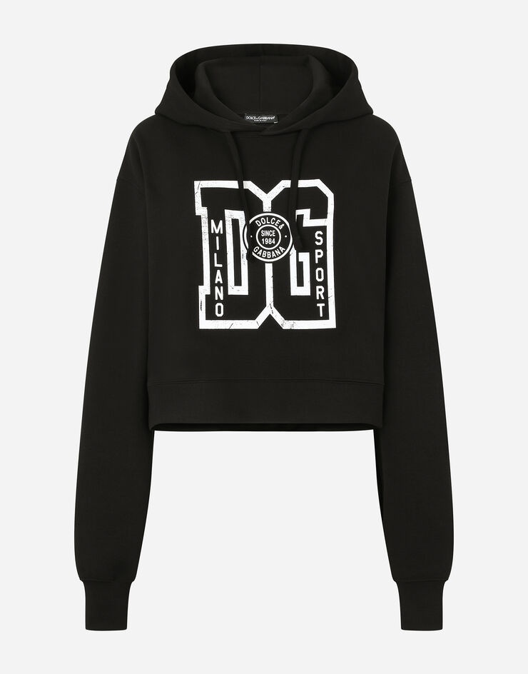 Jersey hoodie with DG print - 1