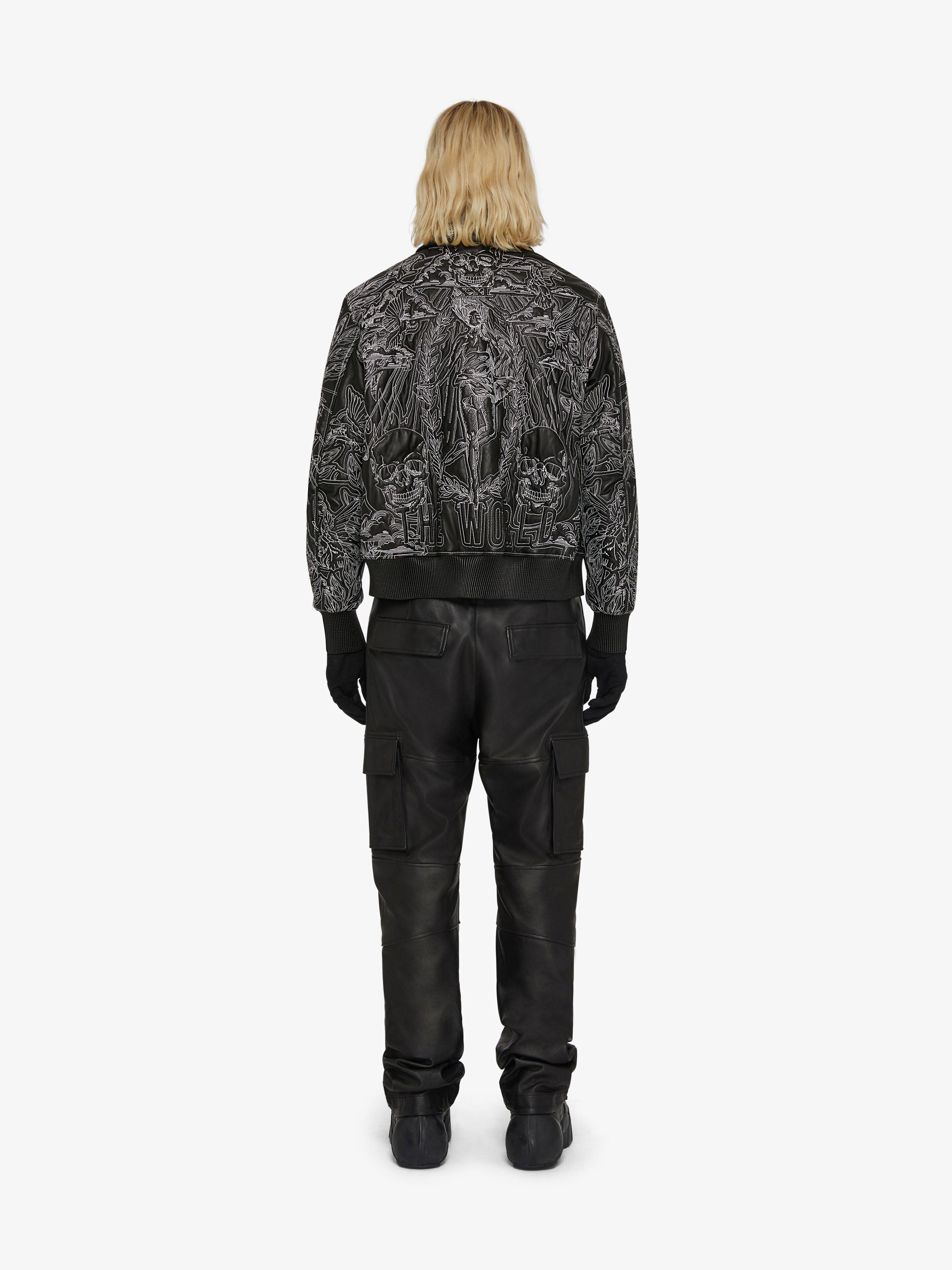ARCHED CARGO PANTS IN LEATHER - 4