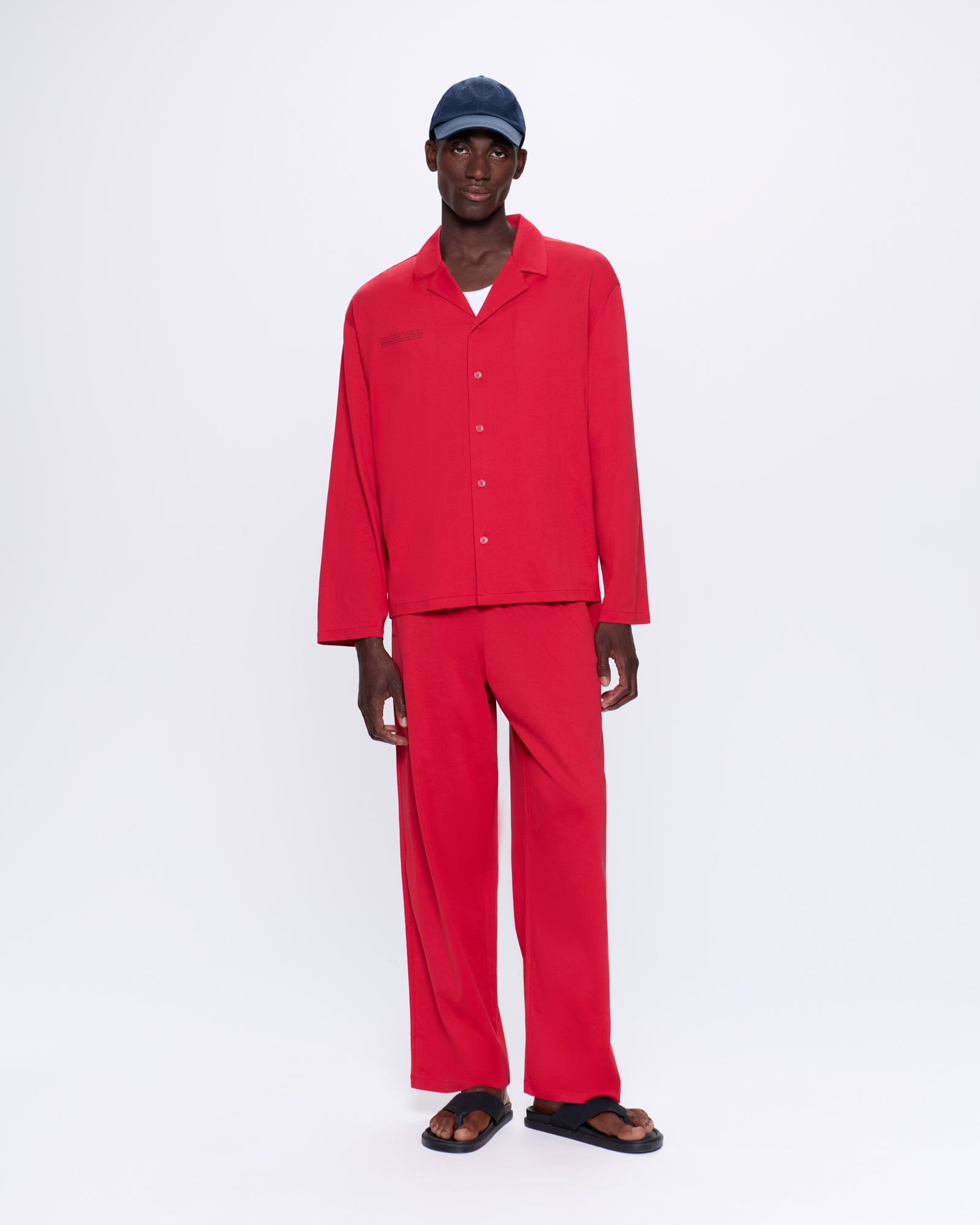 Mens 365 Lightweight Long Pyjama Set  - Goji Red - 2