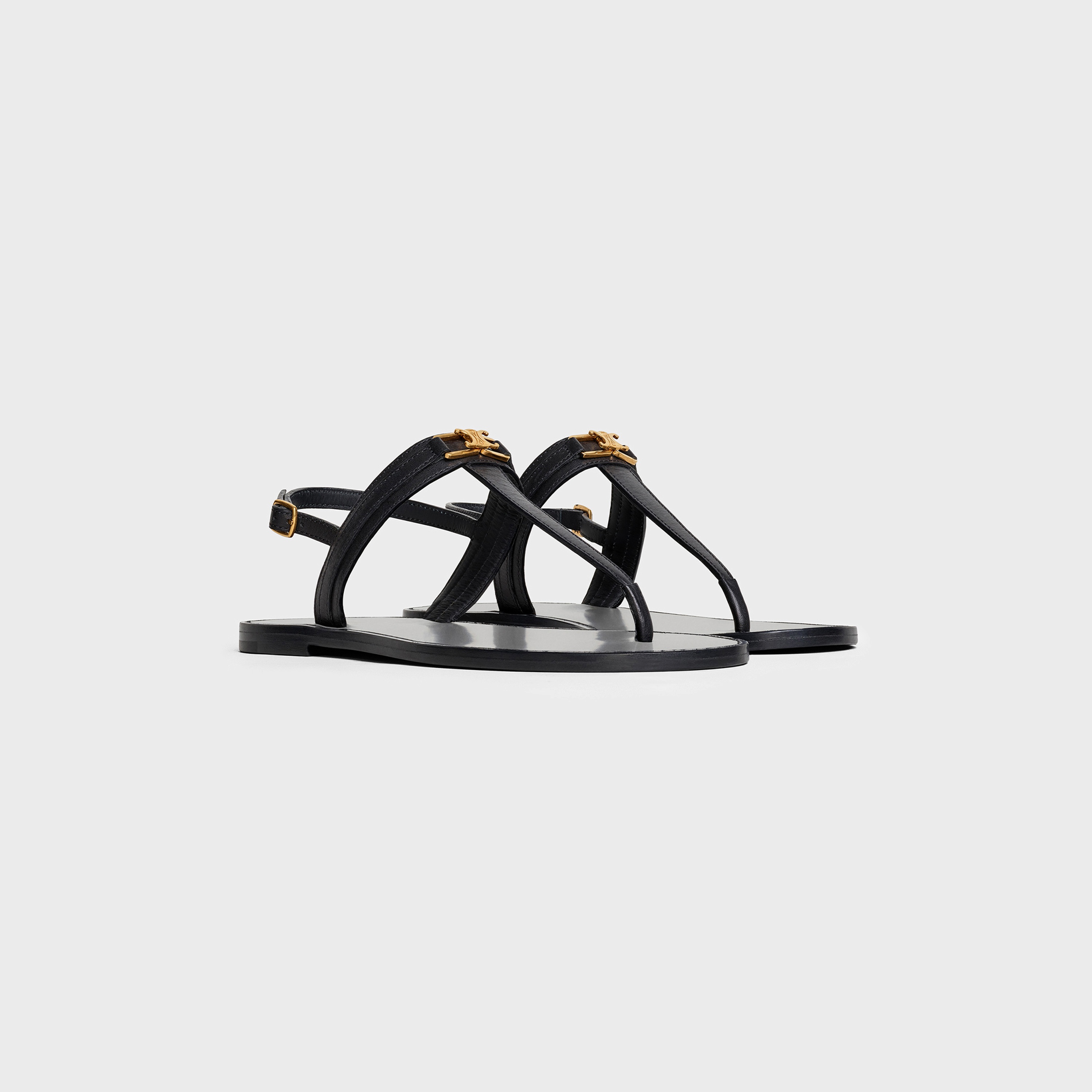 Celine Triomphe Thong in Vegetable - Tanned Calfskin - 2