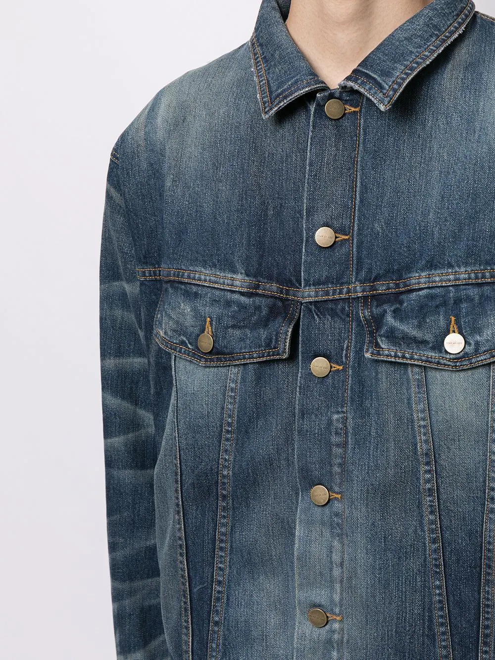 faded denim jacket - 5