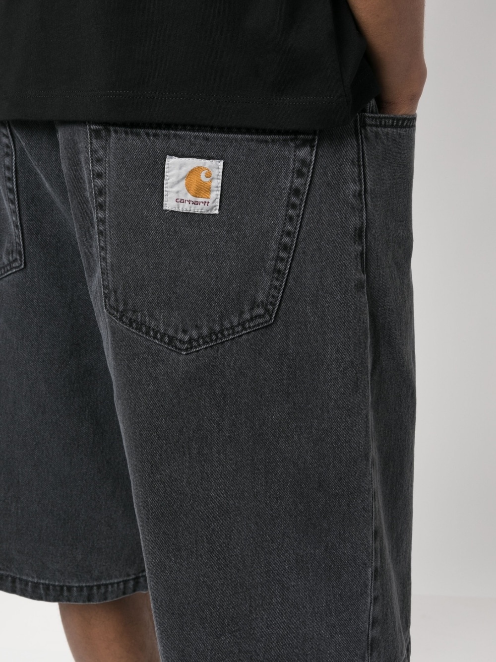 logo-detail denim shorts - 5
