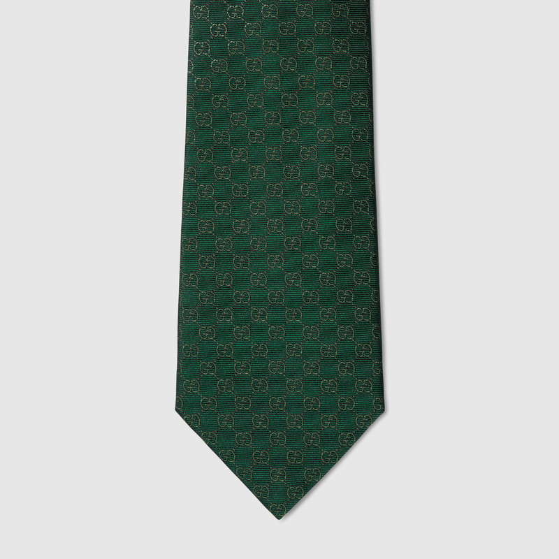 GUCCI GG silk jacquard tie outlook