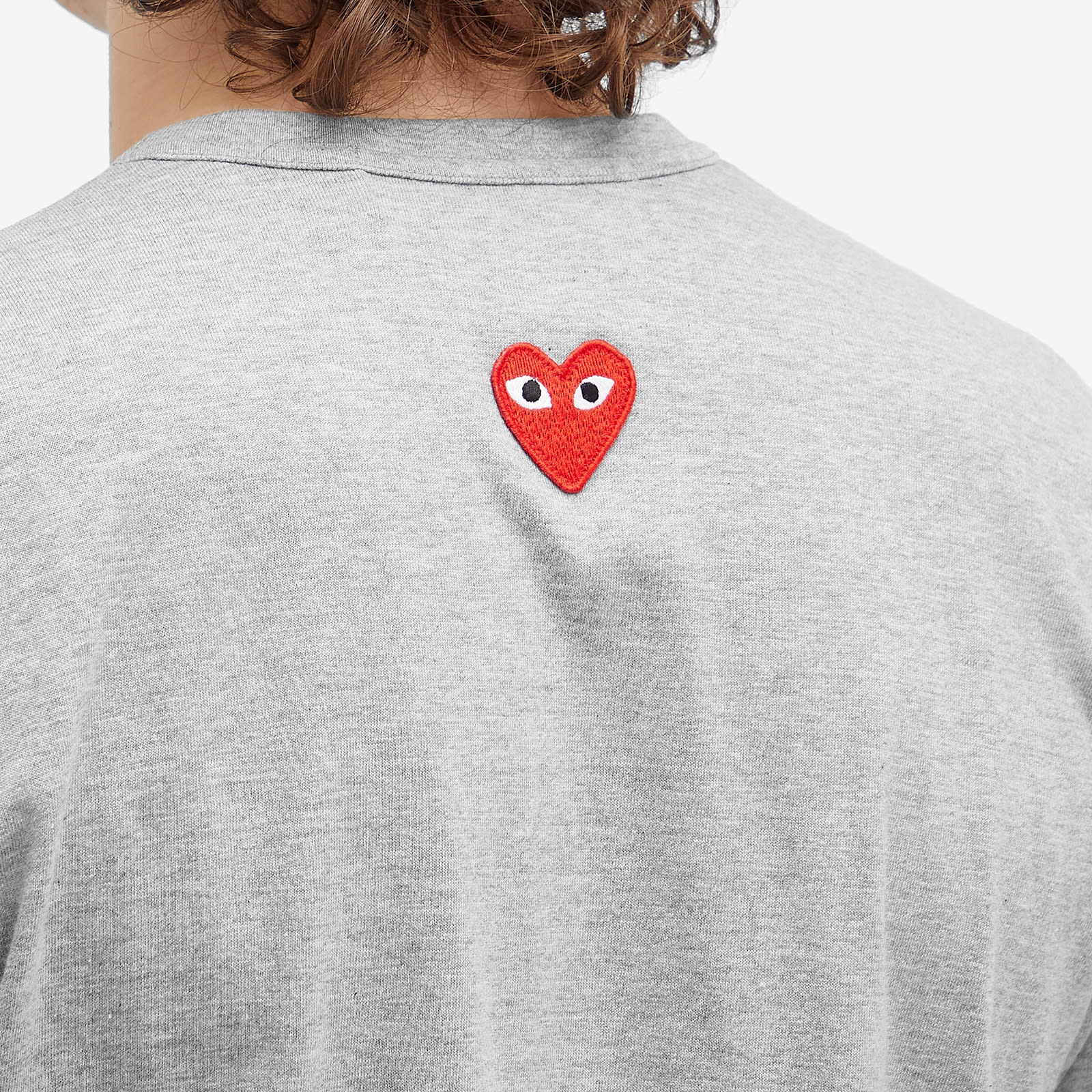 Comme des Garçons Play Red Heart Neck Logo T-Shirt - 5