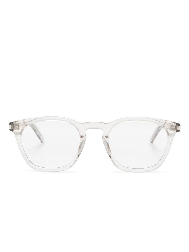 transparent square-frame glasses 1