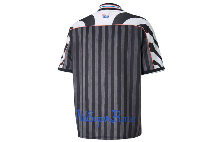 PUMA X KS JERSEY Stripe Splicing Short Sleeve polo Black 598466-01 - 2