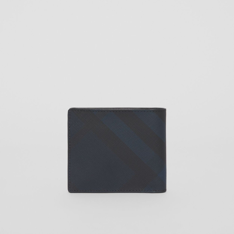 London Check and Leather International Bifold Wallet 5