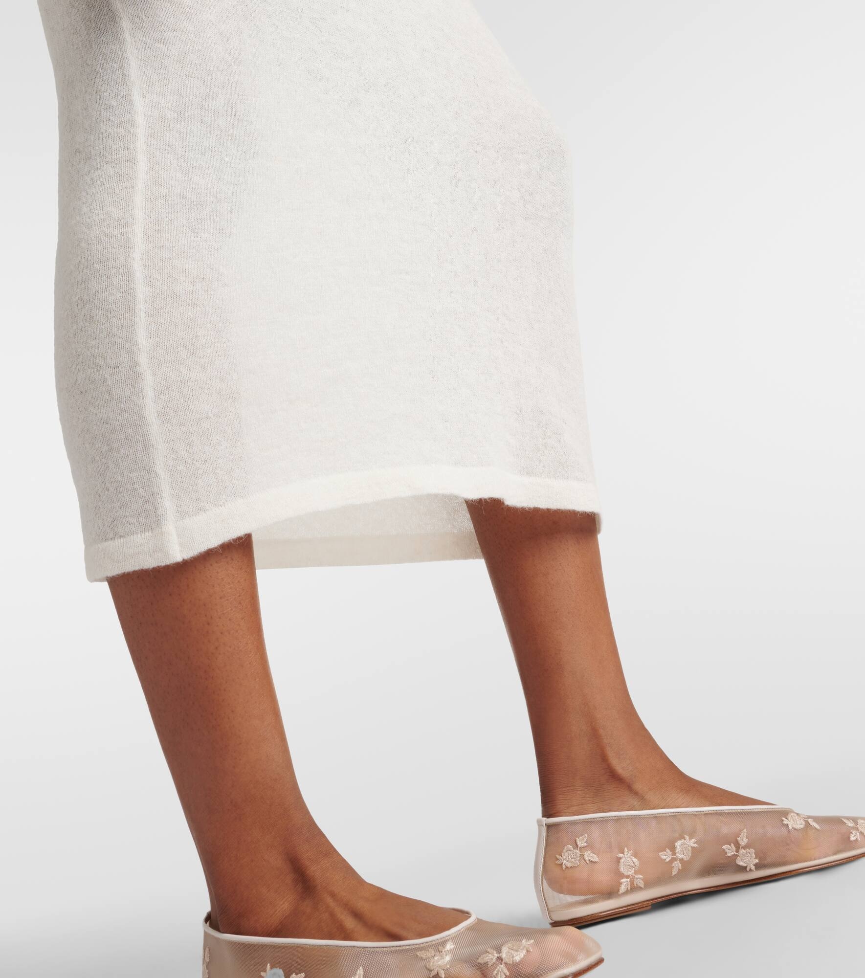 Alpaca-blend knitted maxi dress - 5
