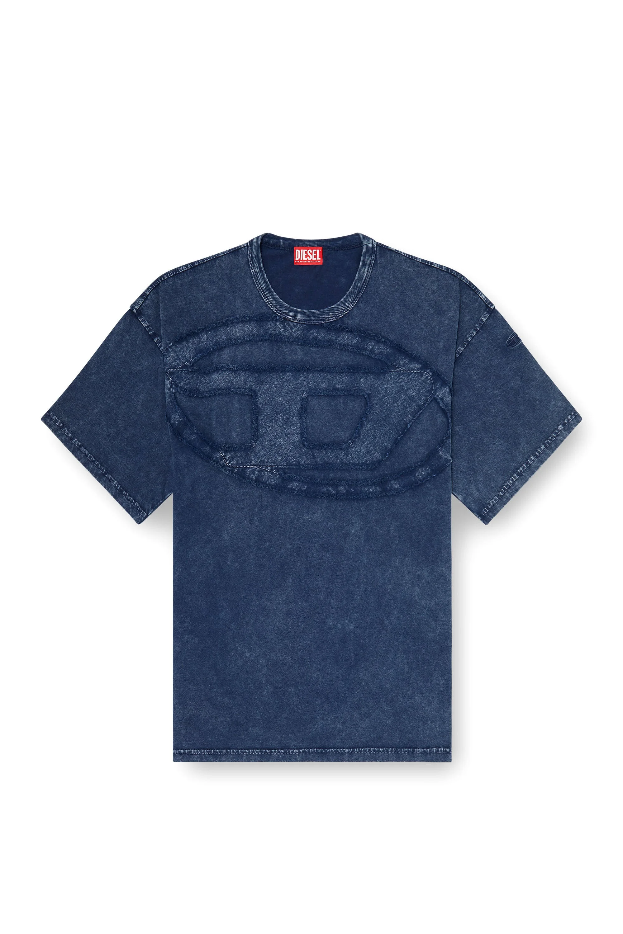 RELAXED COTTON T-SHIRT WITH OVAL D APPLIQUE - 1