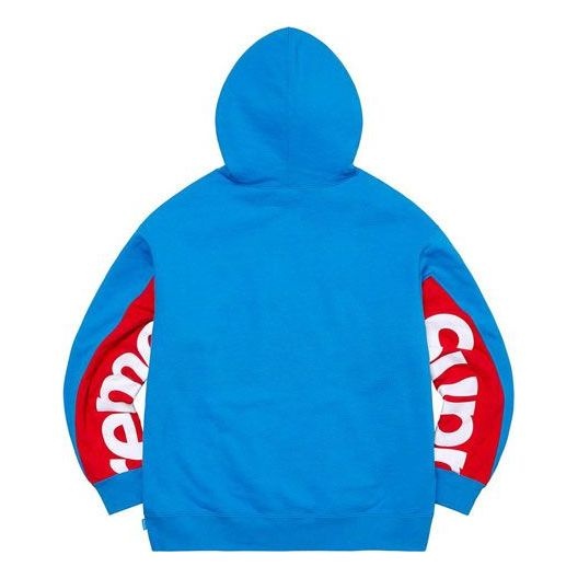 Supreme Cropped Panels Hooded Sweatshirt 'Blue Red White' SUP-SS22-868 - 2