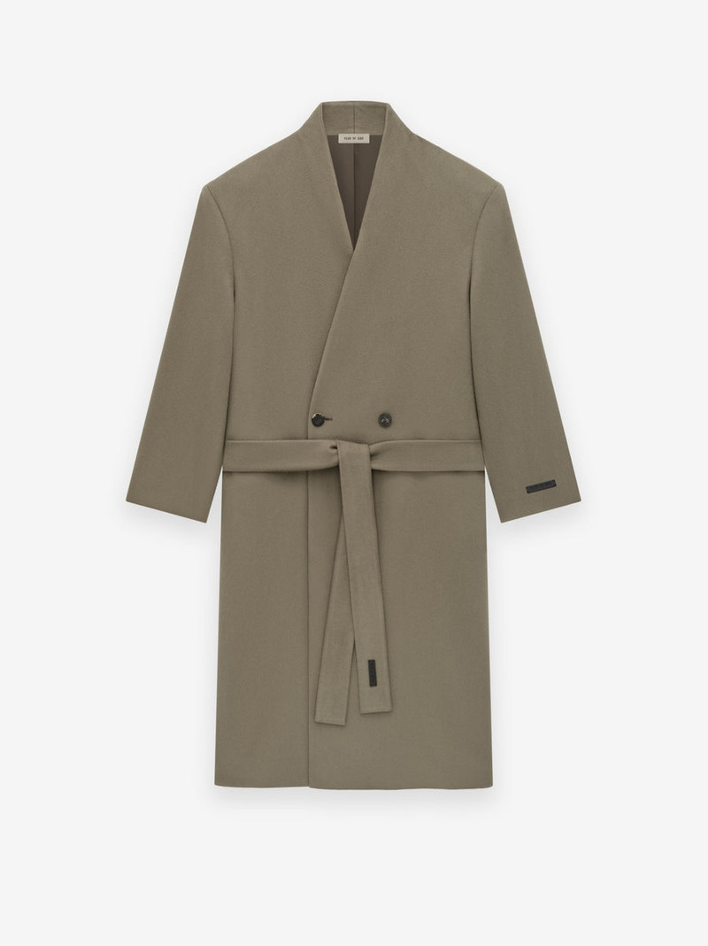 Melton Wool Lapelless Coat 3