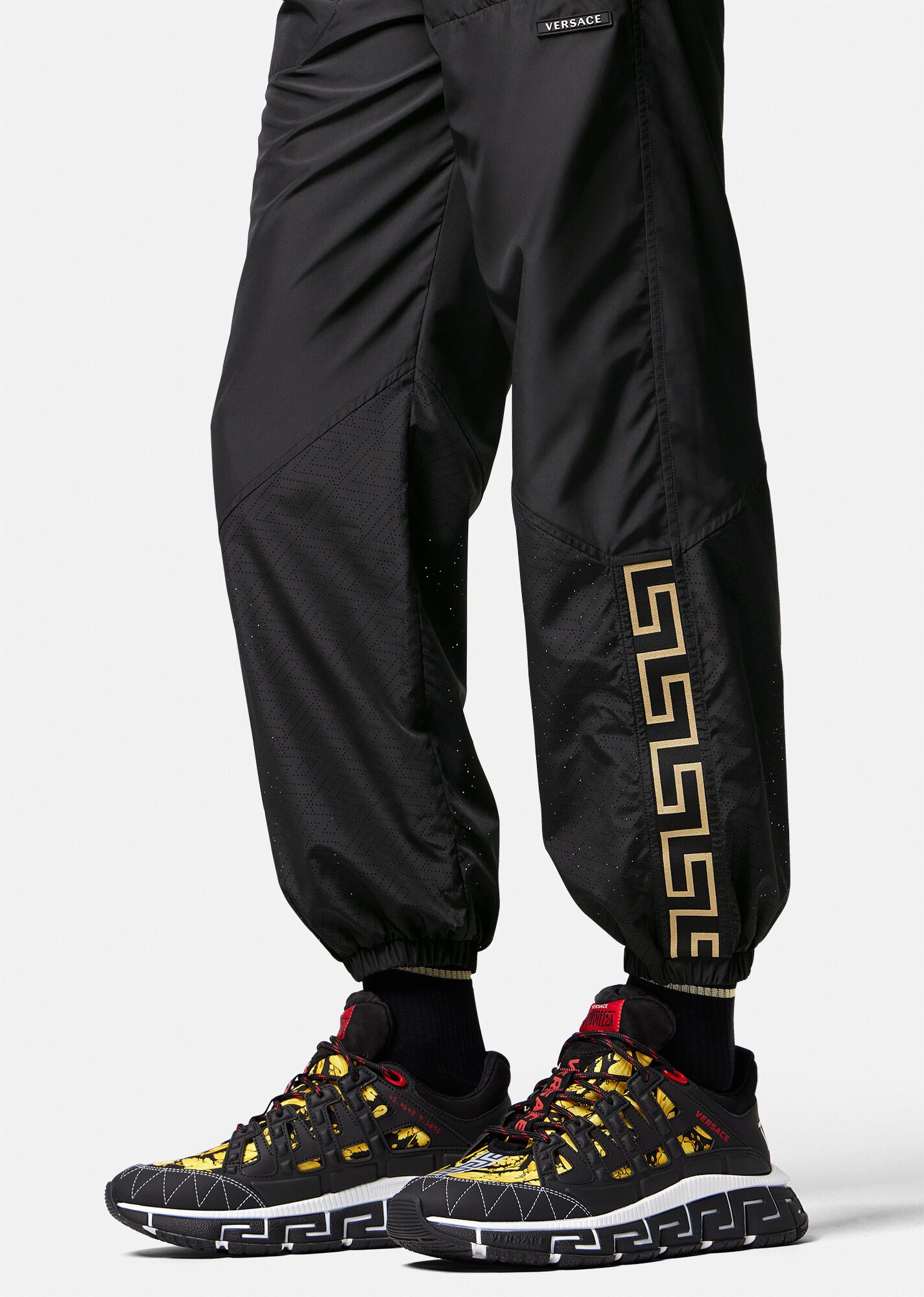 Greca Nylon Gym Track Pants - 5