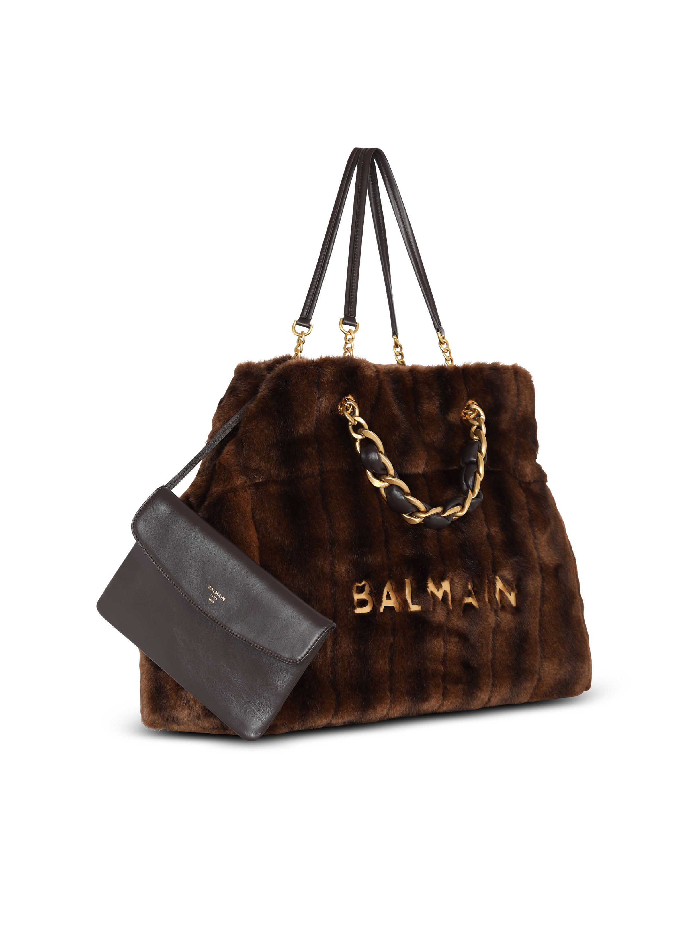 1945 Soft faux fur tote bag - 3