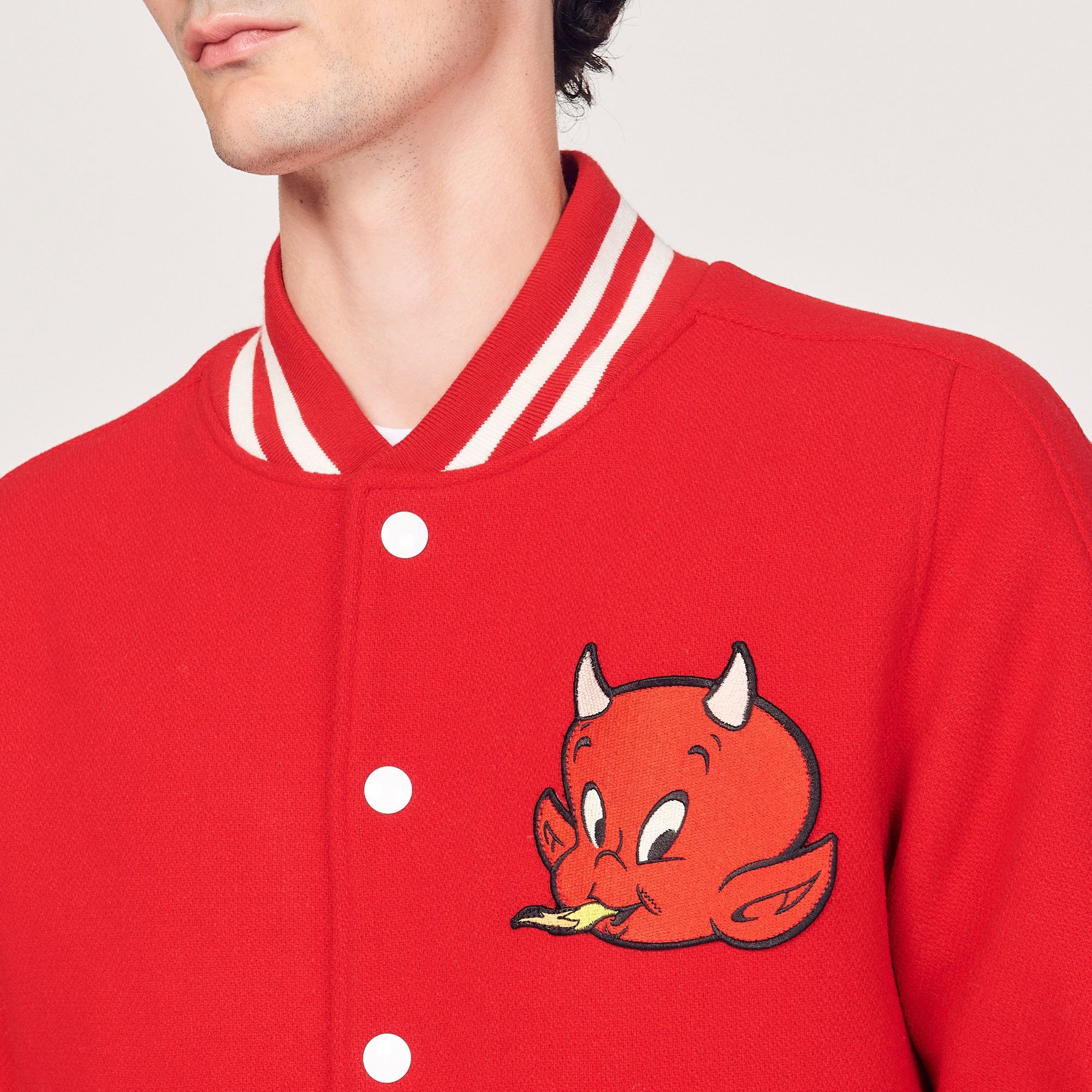 Hot Stuff wool cloth varsity jacket - 7