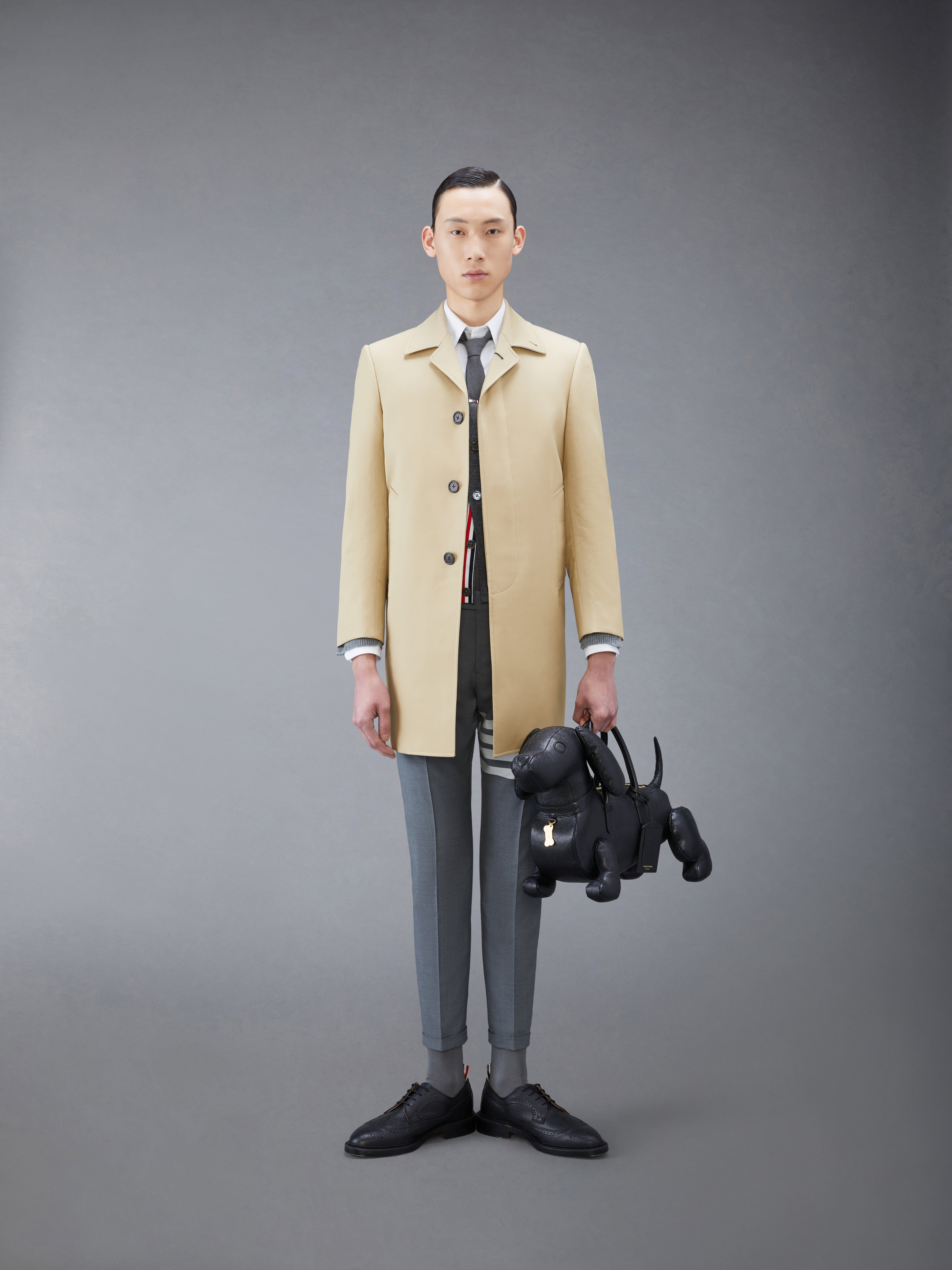 Khaki Mackintosh Bal Collar Classic Overcoat - 3