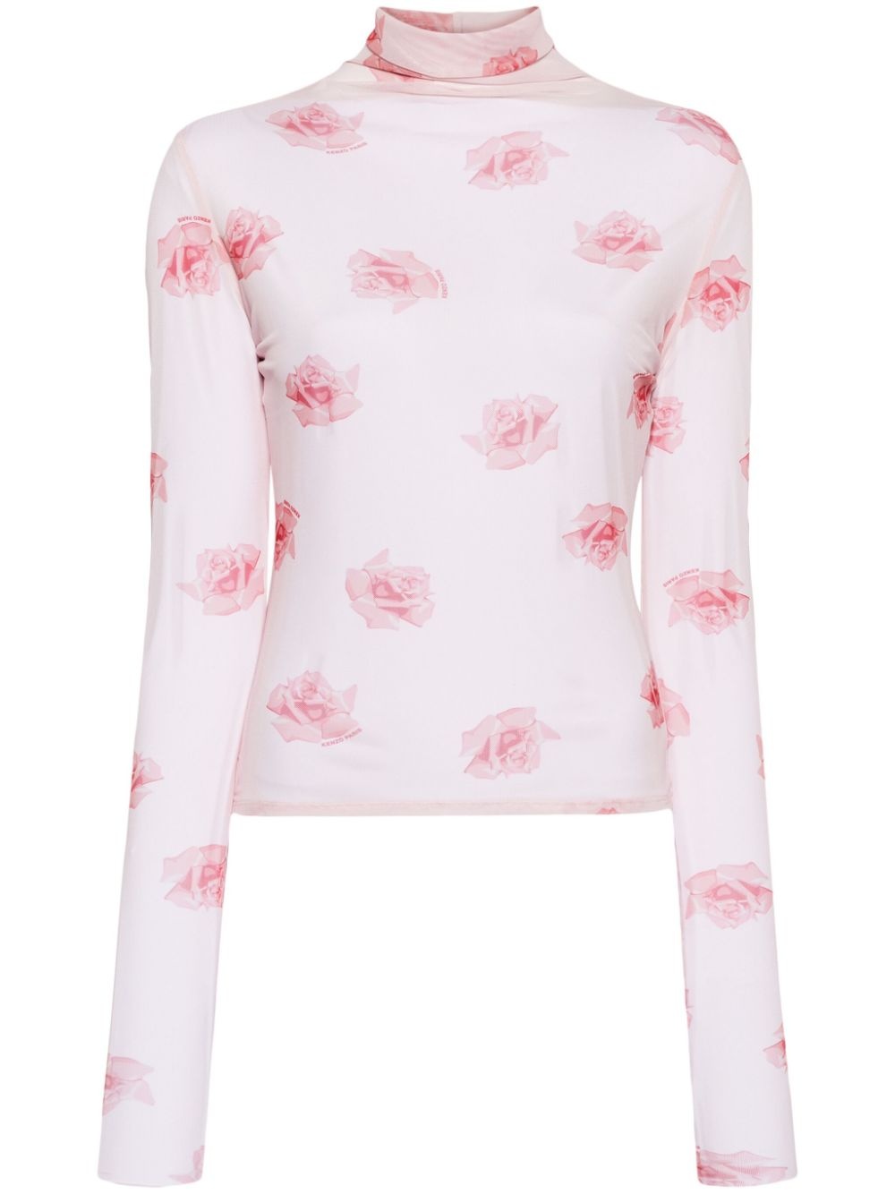 rose-print blouse - 1