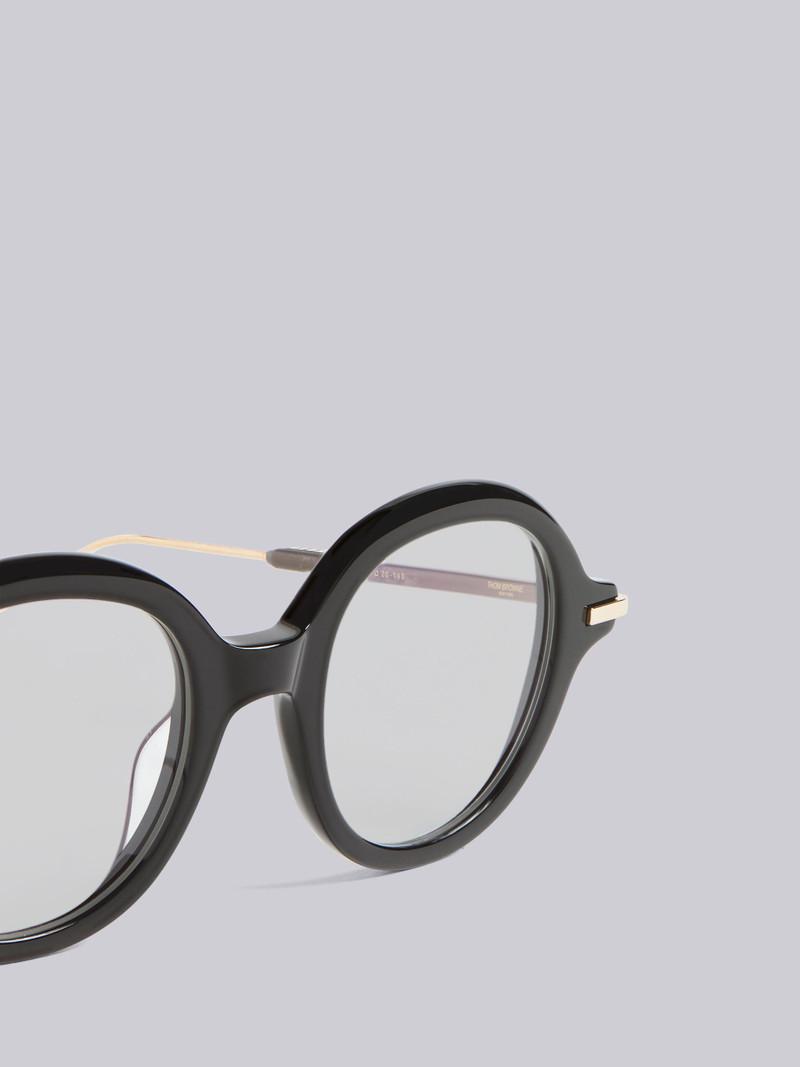 Thom Browne TB000 - Black Iron Round Glasses outlook