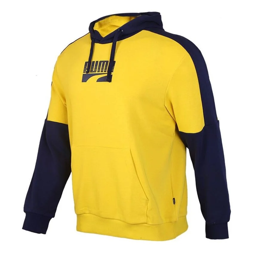 PUMA Athleisure 캐주얼 스포츠 느슨한 Breathable 두건 니트 스웨터 황색 581664-20 - 1